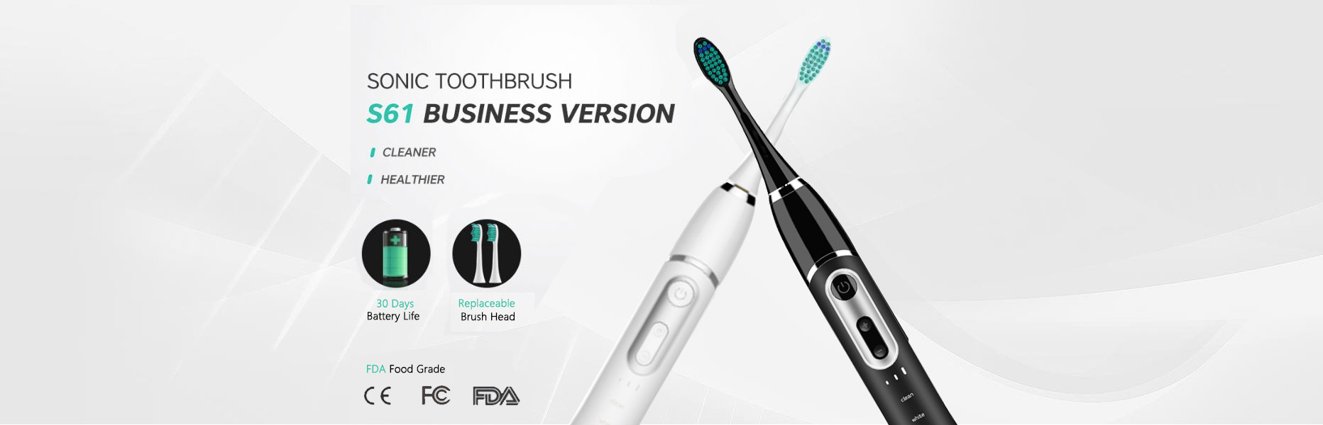 Rechargeable FCC FDA sonic toothbrush dental care electric toothbrush
